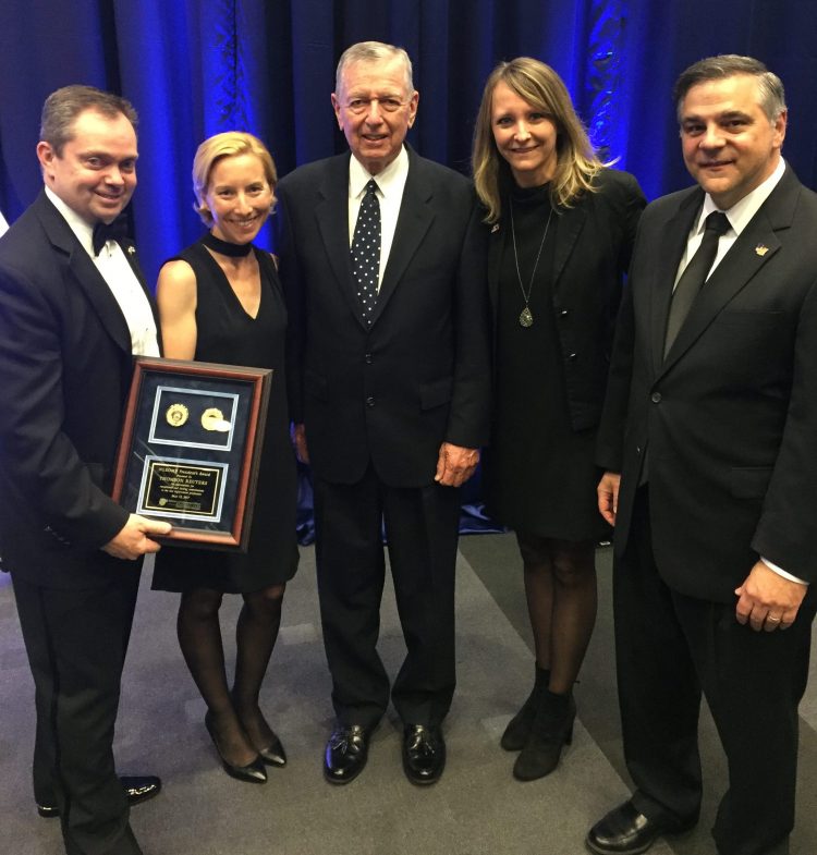 l to r: Steve Rubley of TR; Michelle Cunningham of TR; John Ashcroft, former attorney general and chairman of the board NLEOMF; Heather McDade of TR; Dan DeSimone of TR